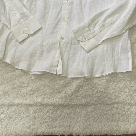 Baird McNutt White Button-Up Shirt 100%Linen - Picture 6 of 13